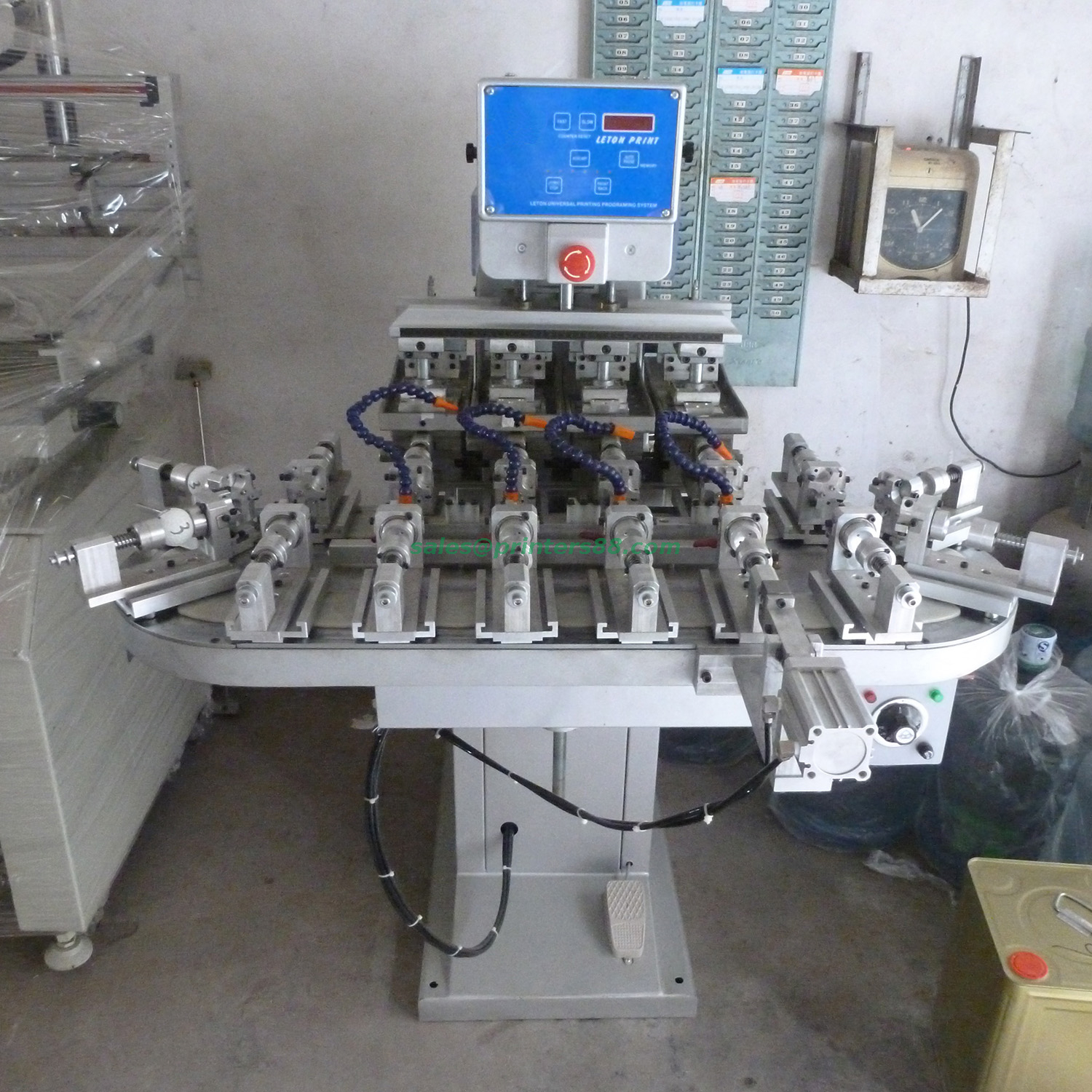 Four Color Pad Printing Machine with Turntable (P4/C)