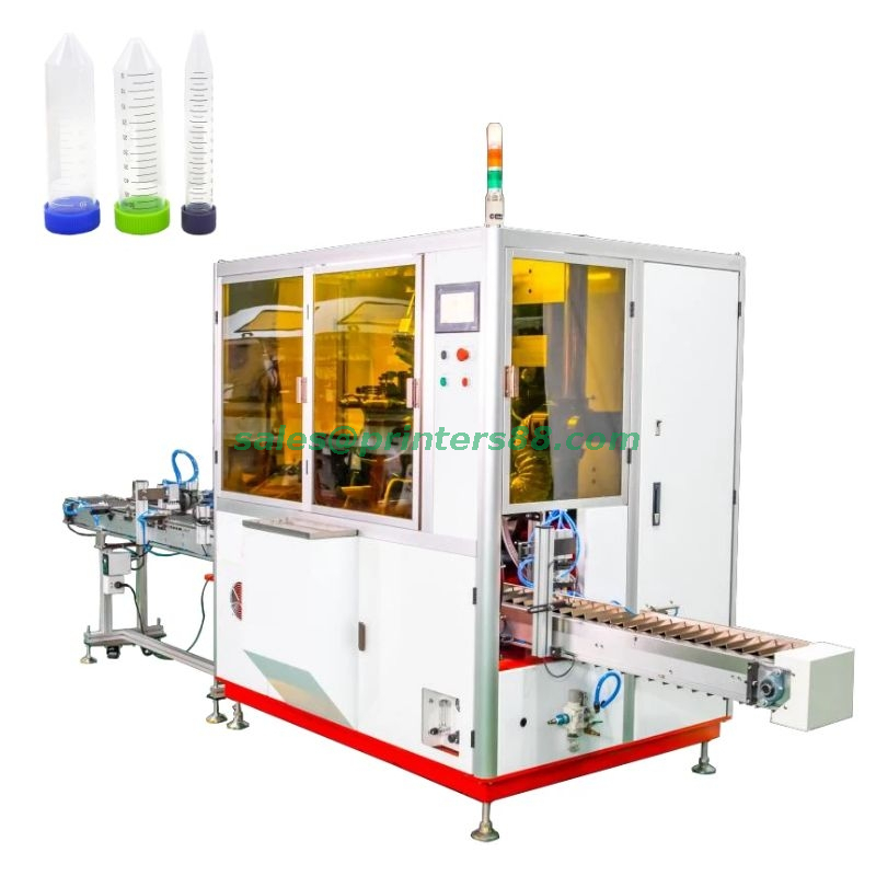 2 Colours Automatic Centrifuge Tubes UV Screen Printing Machine with Cap Assembly (HX-230S-2)